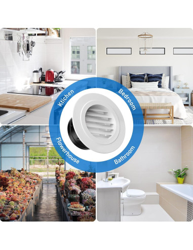 Cubierta de Ventilación de Soffit 100mm Hon&Guan Blanca