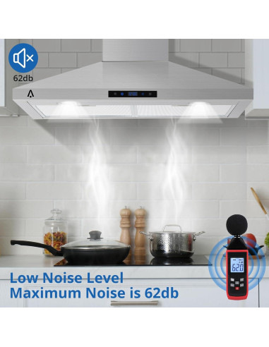 Campana Extractora de Pared GAOMON 30" Acero Inoxidable 265 CFM