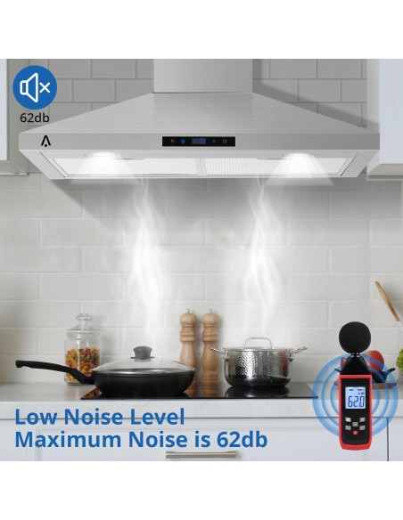 Campana Extractora de Pared GAOMON 30" Acero Inoxidable 265 CFM