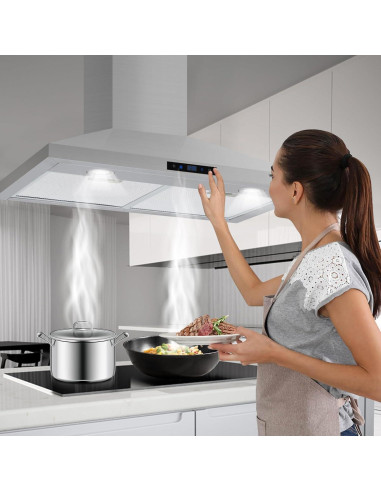 Campana Extractora de Pared GAOMON 30" Acero Inoxidable 265 CFM
