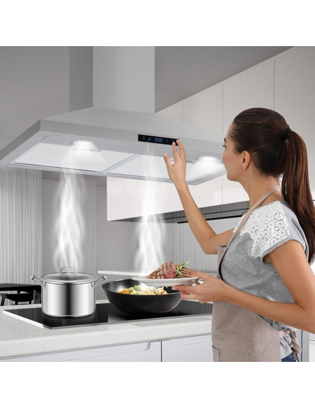 Campana Extractora de Pared GAOMON 30" Acero Inoxidable 265 CFM