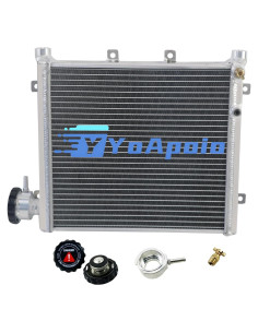 Radiador de Aluminio YoApoio 3 Filas 30.48x29.21 cm para Autos