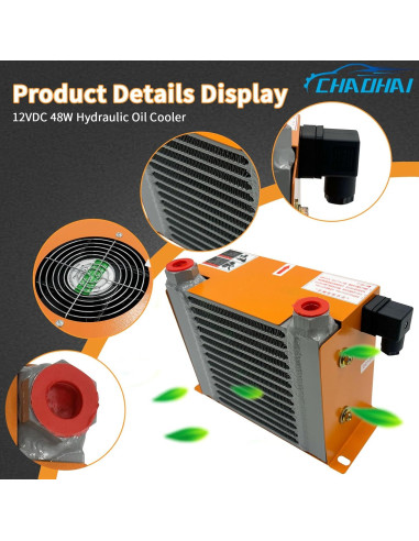 Enfriador de Aire Hidráulico 12V 48W CHAOHAI AJ0607T-CA