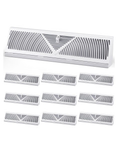 Paquete de 10 rejillas de ventilación de zócalo Yaocom 45.72 cm