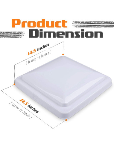 Cubierta de Ventilación de Techo RV Camp'N 14"x14" Blanca