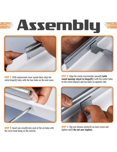 Cubierta de Ventilación de Techo RV Camp'N 14"x14" Blanca