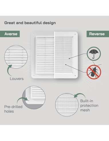 Cubierta de Ventilación de Aire de Retorno Vent Systems 25.5cm