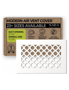 Cubierta de Ventilación SABA Home Decor 15.24x25.4 cm Blanco