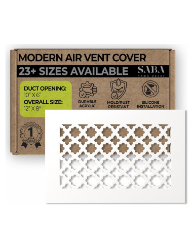 Cubierta de Ventilación SABA Home Decor 15.24x25.4 cm Blanco