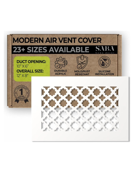 Cubierta de Ventilación SABA Home Decor 15.24x25.4 cm Blanco Cubierta de Ventilación SABA Home Decor 15.24x25.4 cm Blanco