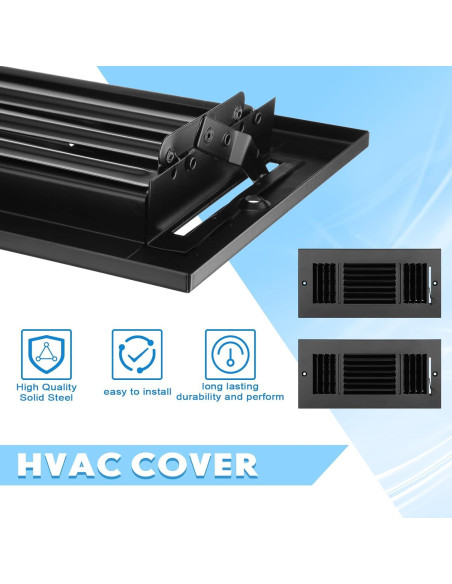 Cubiertas de Ventilación de Techo Wesiti 10x4" 2 Pcs Negro