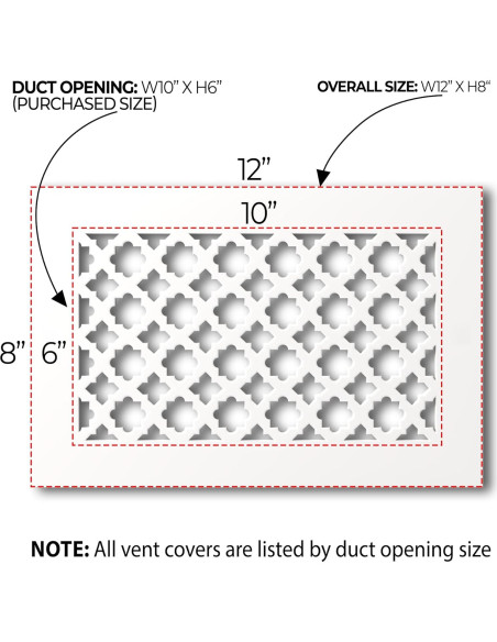 Cubierta de Ventilación SABA Home Decor 15.24x25.4 cm Blanco Cubierta de Ventilación SABA Home Decor 15.24x25.4 cm Blanco