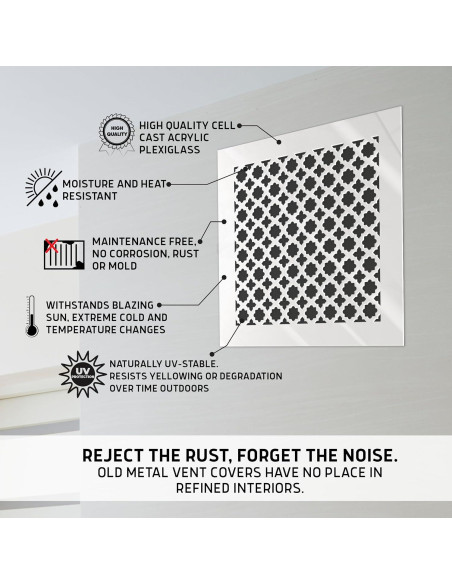 Cubierta de Ventilación SABA Home Decor 15.24x25.4 cm Blanco Cubierta de Ventilación SABA Home Decor 15.24x25.4 cm Blanco