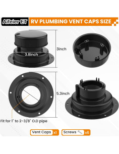 Tapa de Ventilación Aifeier ET para RV - 5.3" Diámetro 2