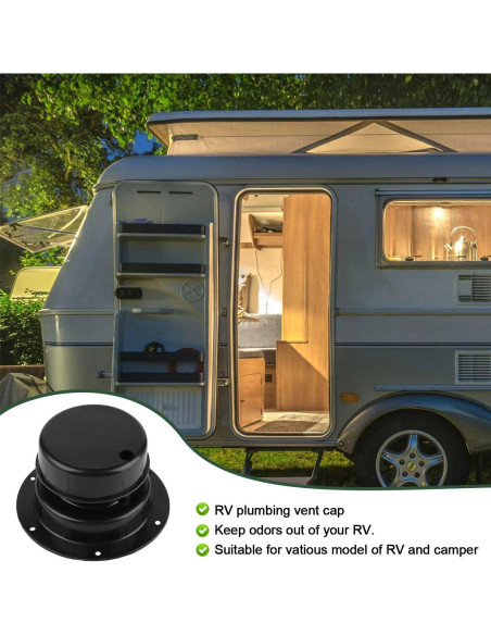 Cubierta de Ventilación de Techo RV Plástico Negro 13.4cm Cubierta de Ventilación de Techo RV Plástico Negro 13.4cm