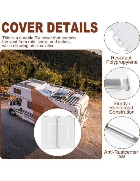 Tapa de Ventilación para RV Wadoy 33x33 cm Universal