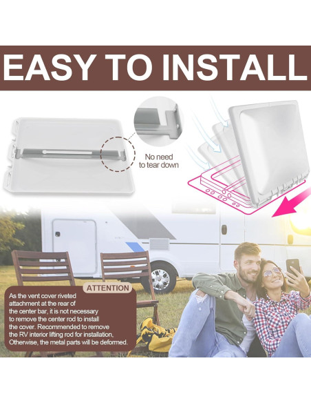 Tapa de Ventilación para RV Wadoy 33x33 cm Universal