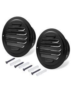 Cubiertas de Ventilación Redondas FocuVenHom 100mm Acero Inoxidable 2PCS
