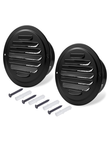 Cubiertas de Ventilación Redondas FocuVenHom 100mm Acero Inoxidable 2PCS