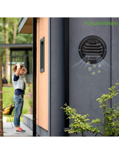 Cubiertas de Ventilación Redondas FocuVenHom 100mm Acero Inoxidable 2PCS Cubiertas de Ventilación Redondas FocuVenHom 100mm Acero Inoxidable 2PCS