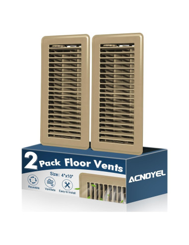 Cubiertas de Ventilación de Piso ACNOYEL 4x10" Marrón - 2 Piezas