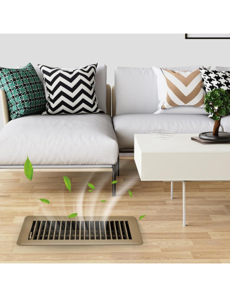 Cubiertas de Ventilación de Piso ACNOYEL 4x10" Marrón - 2 Piezas