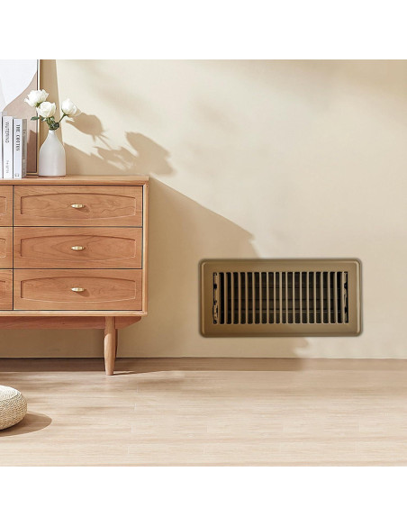 Cubiertas de Ventilación de Piso ACNOYEL 4x10" Marrón - 2 Piezas