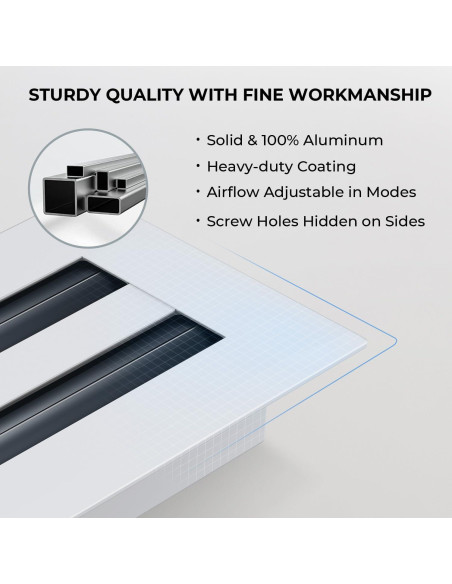 Cubierta de Ventilación Moderna FA-STAR 30.48x15.24 cm Aluminio