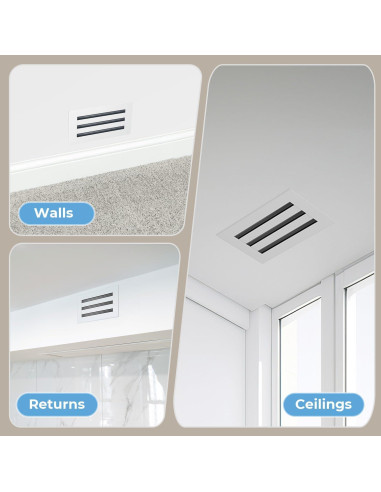 Cubierta de Ventilación Moderna FA-STAR 30.48x15.24 cm Aluminio