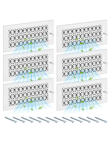 Cubiertas de Ventilación de Metal Datanly 10.16x25.4 cm - 6 Pcs
