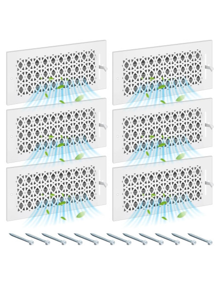 Cubiertas de Ventilación de Metal Datanly 10.16x25.4 cm - 6 Pcs