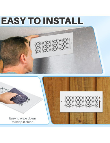 Cubiertas de Ventilación de Metal Datanly 10.16x25.4 cm - 6 Pcs