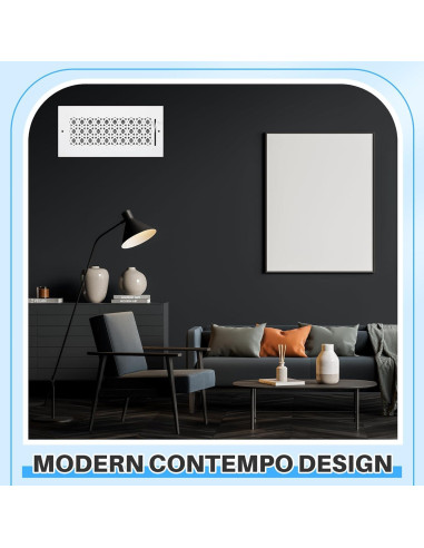 Cubiertas de Ventilación de Metal Datanly 10.16x25.4 cm - 6 Pcs