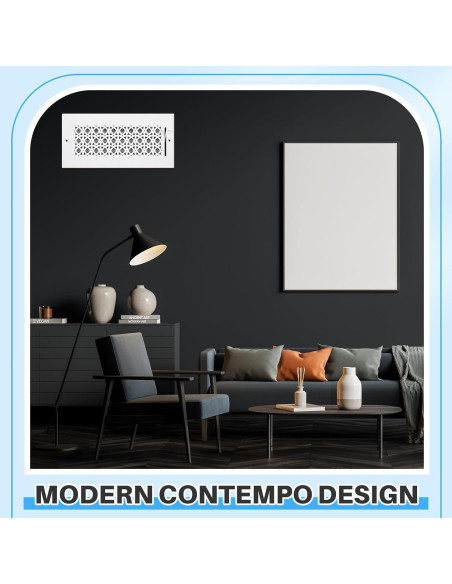 Cubiertas de Ventilación de Metal Datanly 10.16x25.4 cm - 6 Pcs