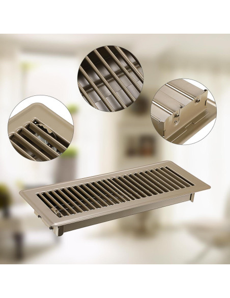 Cubiertas de Ventilación de Piso Sumnacon Metal 4x30 cm 3 Pzas