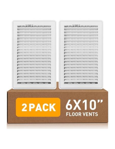 Registro de Piso 6x10 VE NI SCC - Cubiertas Ventilación Metal Blanco