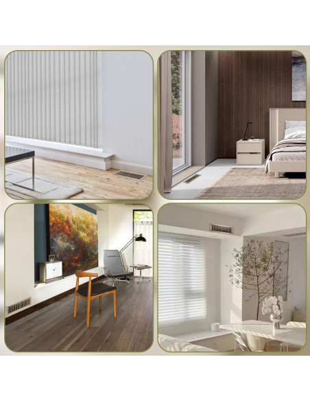 Cubiertas de Ventilación de Piso Sumnacon Metal 4x30 cm 3 Pzas