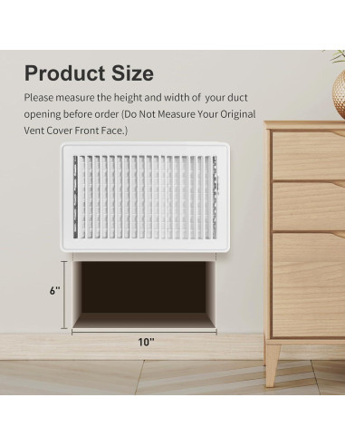 Registro de Piso 6x10 VE NI SCC - Cubiertas Ventilación Metal Blanco