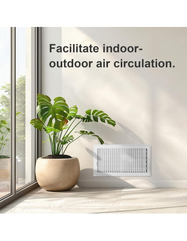 Registro de Piso 6x10 VE NI SCC - Cubiertas Ventilación Metal Blanco