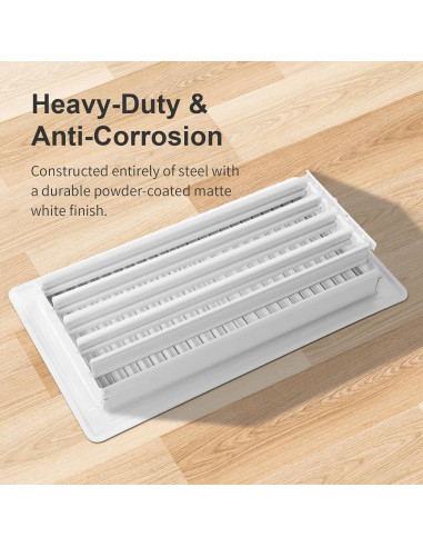 Registro de Piso 6x10 VE NI SCC - Cubiertas Ventilación Metal Blanco