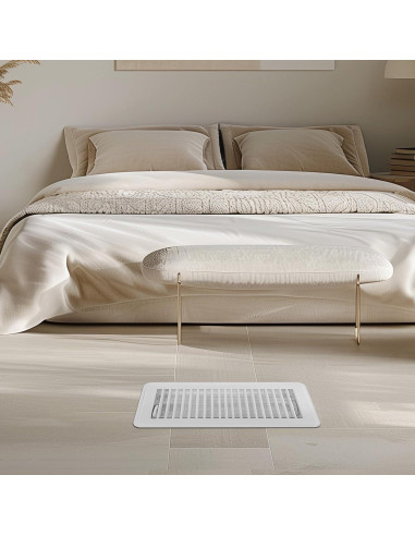 Registro de Piso 6x10 VE NI SCC - Cubiertas Ventilación Metal Blanco