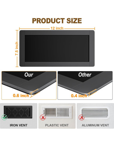 Cubiertas Magnéticas para Ventilación HQZHQZ 3 Paquete 19x30 cm