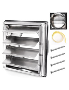 Cubierta de Ventilación Exterior Yopay 6 Pulgadas Acero Inoxidable