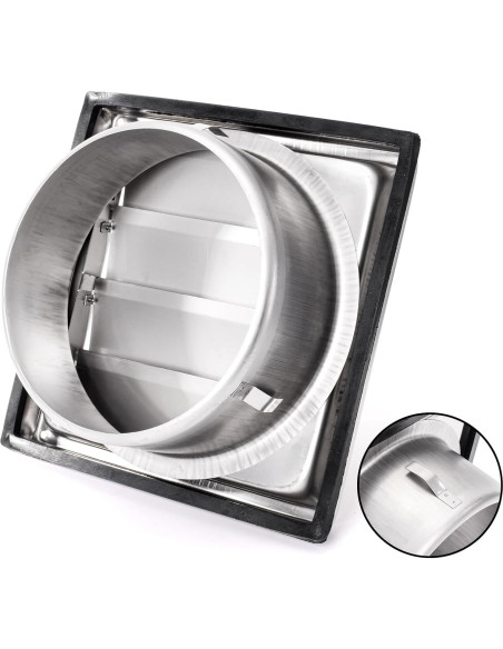 Cubierta de Ventilación Exterior Yopay 6 Pulgadas Acero Inoxidable