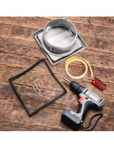 Cubierta de Ventilación Exterior Yopay 6 Pulgadas Acero Inoxidable