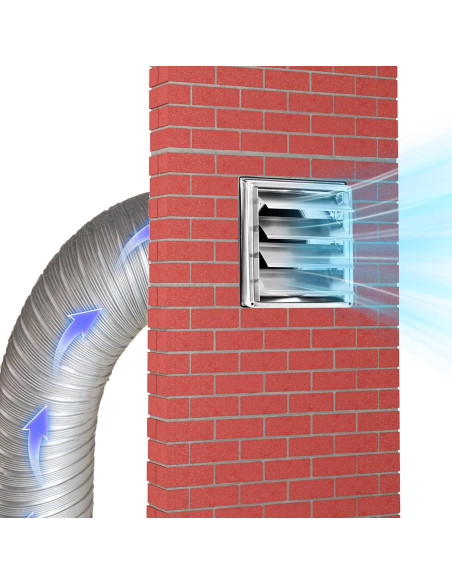 Cubierta de Ventilación Exterior Yopay 6 Pulgadas Acero Inoxidable