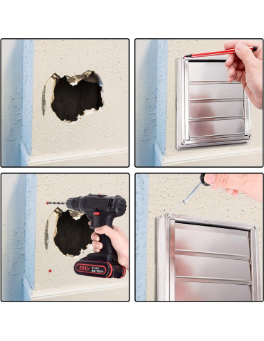 Cubierta de Ventilación Exterior Yopay 6 Pulgadas Acero Inoxidable