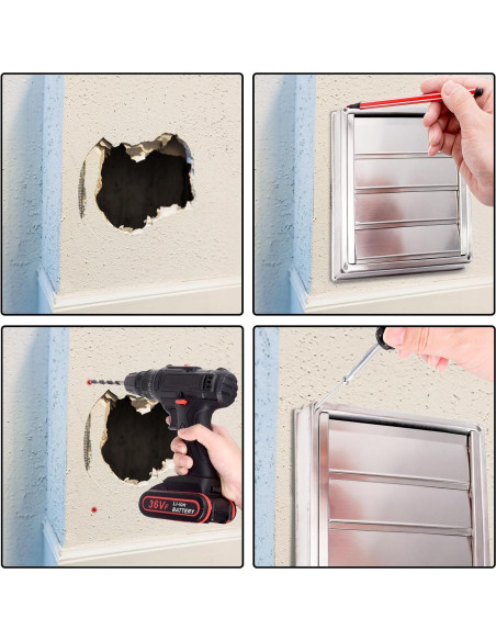 Cubierta de Ventilación Exterior Yopay 6 Pulgadas Acero Inoxidable