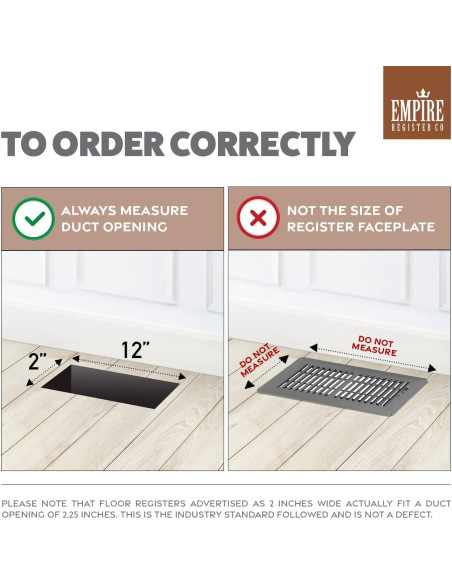 Cubierta de Ventilación de Suelo Empire Register Co 30x12cm Cubierta de Ventilación de Suelo Empire Register Co 30x12cm