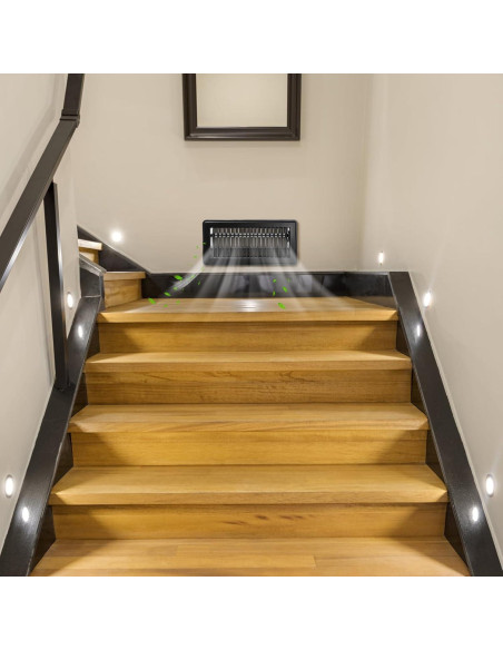 Rejillas de Ventilación de Piso Yopay 6 Piezas 10x25 cm Negras